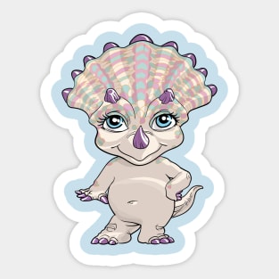 Lil Sassy Triceratops Sticker